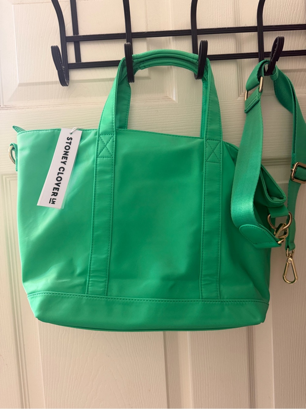 Stoney Clover Lane Bright Green Nylon Tote with Removable Strap